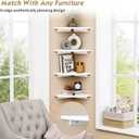 Forbena White Corner Floating Shelves for Wall Set of 4, Rounded Corner Shelves Wall Mounted for Kids Bedroom Books, Cute Wood Hanging Corner Shelf for Bathroom Decor, Living Room, Small Spaces