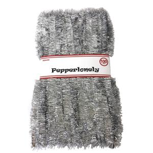 PEPPERLONELY 100 FT Commercial Length Christmas Garland Classic Christmas Decorations, Silver