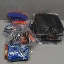 Sosation 8 Sets Kids Tactical Vest Compatible with Nerf Party Favor Accessories, Face Mask Wrist Ammo Holder Toy Gift Supplies Boys (Orange and Blue)