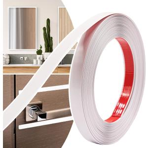 0.79in  40Ft Peel and Stick Wall Molding Trim - Flexible Self Adhesive Molding Trim for Walls, Edges, Borders, Window Frames, Backsplash Tiles - White (Paintable) Waterproof Trim