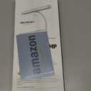 SUPERDANNY LED Desk Lamp for Home Office, Eye-Caring Desk Light with Adjustable Gooseneck, 12W Touch Control Dimmable Brightness, Architect Clamp Lamp with USB Adapter, White