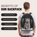 Cat Carrier Backpack, Pet Carrier Backpack Front Pack for Small Medium Cat Puppy Dog Carrier Backpack Bag Space Capsule, Pet Carrier for Travel Hiking Walking Camping (Black)