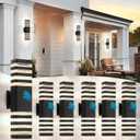 18.3 Inches Dusk to Dawn Outdoor Lighting,Up and Down Exterior Light Fixtures with 4 * 7W LED Bulbs,Waterproof Modern Long Outdoor Wall Light,Black Outdoor Porch Light for House,6 Packs