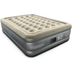 iDOO Queen Air Mattress with Built in Pump, 18 Raised Comfort Inflatable Blow up Mattress, Upgraded Support Structure Portable Air Bed for Camping, Guests and Home, Colchon Inflable, 650lbs Max