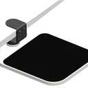 FUZADEL Mouse Platform Clamp On Under Desk Adjustable Mouse Tray Mount Swivel Desktop Shelf Wrist Rest Rotating 360 Degree