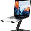 BESIGN LS12 Laptop Stand with 360 Rotating Base, Ergonomic Adjustable Notebook Holder, Computer Riser Stand Compatible with Air, Pro, Dell, HP, Lenovo More 10-14" Laptops (Black)