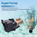 3 HP Super Pool Pump -110/220V, Compatible with Hayward Super Pump W3SP2610X15 and W3SP2615X20, Single Speed High Efficiency Pool Pump for In-Ground Pool and Spa, Quiet Operation & Leak-Resistant