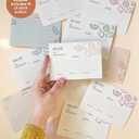 2 x Recipe Cards, 4x6 Recipe Cards for Bridal Shower and Weddings, Double-Sided, 50 Pack, Multicolor