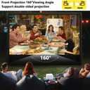 Inflatable Projector Screen I Air-Tight No-Blower Design,Made from TPU Tarpaulin,150 inch (Equivalent to 18ft) for Indoor & Outdoor Use Backyard, Pool, Party, Camping, Movie Night Parties