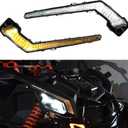 X3 Fang Lights, Front Signature Light Assembly Compatible with Can Am Maverick X3 XDS XRS Max Turbo R Trail Sport Max 2017-2024 Accessories (2PCS, Replace #710004994 & 710004995)