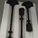 Antique Candlestick Holders Set of 3, Cast Iron Taper Candle Holder for Dining Table Centerpiece, Wedding, Fireplace Mantel Decor, Vintage Tall Candle Stands, Christmas Decorations, Matte Black