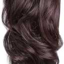 Ponytail Extension Claw Clip in Short Curly Ponytail Braids Hair Extension Synthetic Pony Tail Hairpiece for Women (Dark Brown)