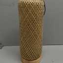 Arturesthome Bamboo Table Lamps with Shade, Rustic Farmhouse Boho Coastal Desk Lamp Night Light for Decorative Bedroom, Study Room, Cafe, Bookcase (5.9"x15.7")