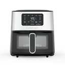 Cuisinart Air Fryer Oven, 6-Qt Basket Stainless Steel Air Fryer, Kitchen Dishwasher-Safe Parts with 5 Presets Roast, Bake, Broil, Air Fry and Keep Warm, Quick & Easy Electric Fryer, AIR-200