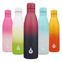 BJPKPK 25oz Insulated Stainless Steel Water Bottles Reusable Metal Travel Sports Water Bottle Keep Cold and Hot,Charming Black Red