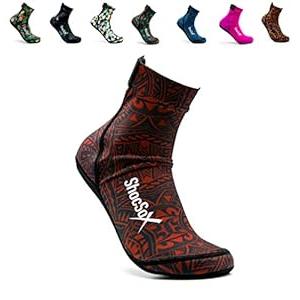 Beach Volleyball Socks - Sand Soccer Socks - Socks for all Sand Activities (Red Polynesian, Medium) Beach Volleyball Socks - Sand Soccer Socks - Socks for all Sand Activities (Red Polynesian, Medium)