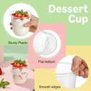 Nicunom 100 Pack 12 oz Clear Dessert Cups with No Hole Dome Lids & Sporks, Plastic Parfait Cups, No Leaking Disposable Party Cup for Ice Cream Fruit Cake Snack Yogurt Cold Drink