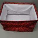 Storage Bins Red Spider Web Large Collapsible Rectangle Shelf Closet Organizer Baskets for Kids Toys, Dirty Clothes, Bedroom, Bathroom, Nursery Decor, Gift Basket
