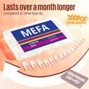 3 x MEFA 15 Sizes Short Square Nail Tips - 300 Pcs Full Cover Half Matte Press on Nails, Pre-Filed Soft Gel Nail Tips for Nail Extension Home DIY Salon Manicure