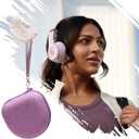 Headphone Headset Case for JLab JBuds Lux ANC/JLab Go Lux ANC/Lorelei X8/Beats/JBL/TOZO/BERIBES/Picun/KVIDIO Noise Cancelling Over-Ear Foldable Headphones (Purple)