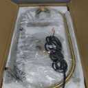 Yunnix Pendant Lights Kitchen Island, Pendant Light Fixtures, Modern Gold Globe Glass Pendant Lighting, Brass Mid Century Chandelier One Light for Bathroom Bedroom Dining Room(Bulb Not Included) (1pack)