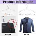 12 Pack Clear Plastic Hangers,Clear Hangers with 360 Swivel Metal Hook,Shirt Hanger Coat Hangers,Heavy Duty Hangers Dress Hangers for Clothes Shirts Dresses,16.7 Inch