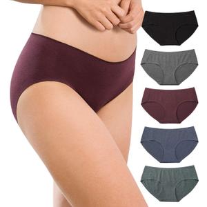 Altheanray Womens Underwear Cotton Seamless Soft Hipster Panties Ladies Mid Rise Bikini (Medium, Cotton Hipster Panties - B/Wi5)