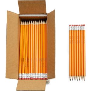 Amazon Basics Wood-Cased #2 Pencils for Writing, Drawing and Sketching, Pre-sharpened, HB Soft Lead with Erasers, Teacher Supplies, 150 Count, Yellow