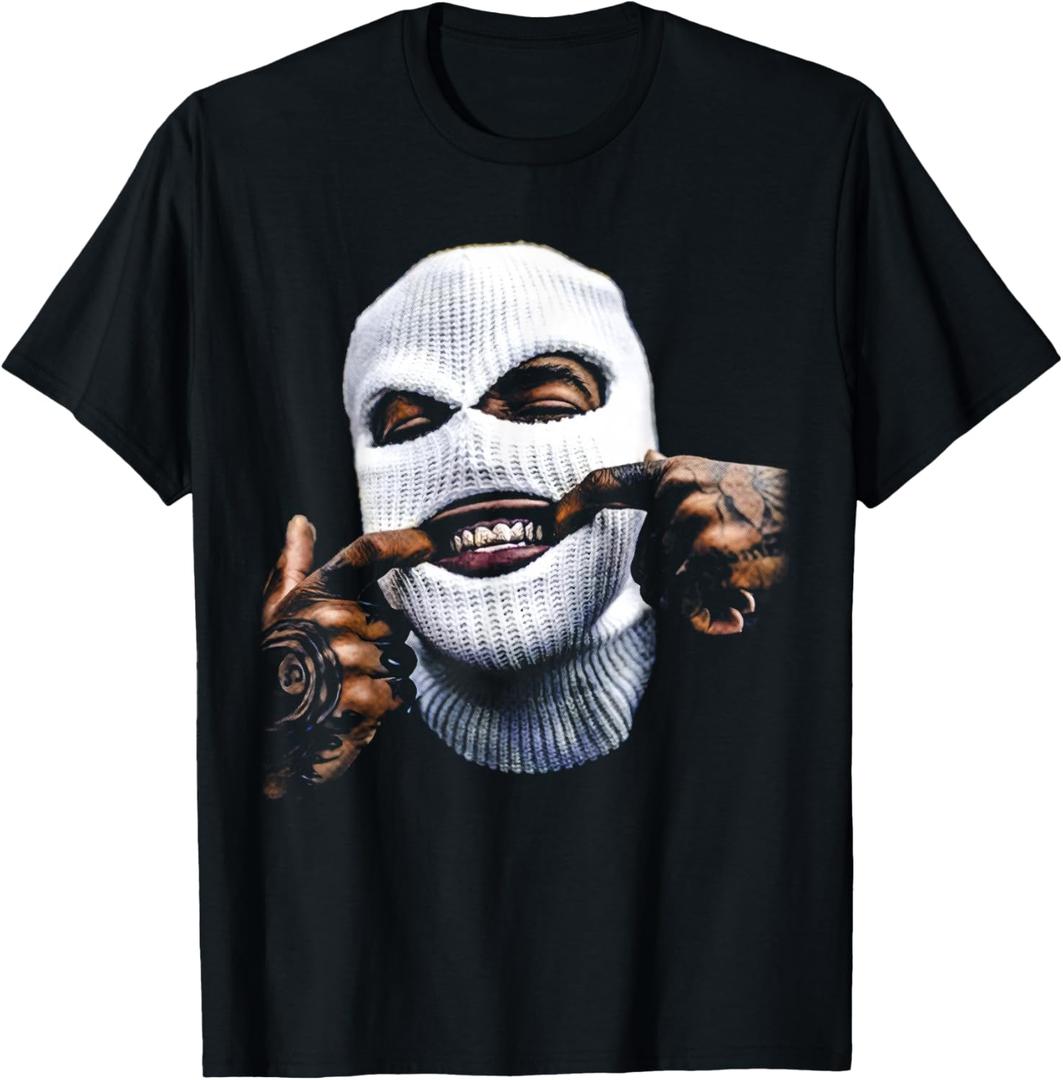 Funny Gangster Gangsta Hip HOP Hiphop Gold Teeth Hustle T-Shirt, Small 