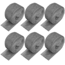 Feet Steel Wool Fill Fabric, Steel Wool Blend Hardware Cloth Gap Blocker for Holes Wall Cracks Vents in Garden House Garage (6 Rolls)