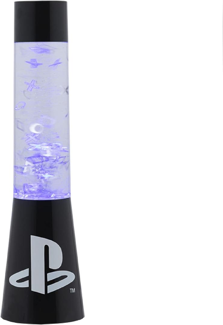 Paladone PlayStation Glitter Flow Lamp Night Light, Bedroom Dcor Mood Light, 33 cm