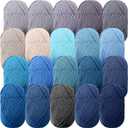 Timgle 20 Skeins Soft Milk Cotton Yarn Assorted Colors Sport Weight Yarn for Crochet Knitting Cotton Blanket Yarn for DIY Crafts, Each 50g/145 Yard, 20 Colors(4 Ply,Blue Tone)