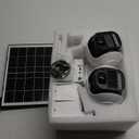 4G LTE Cellular Solar Security Camera Outdoor, No WiFi, Dual Lens 360Live View, 2K Color Night Vision, PIR Motion & Alerts, 2 Way Talk,Built in eSIM Card