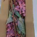 Ttranewsoo Burgundy Hydrangea Artificial Flowers,Fall Hydrangeas Artificial Flowers, Fake Fall Dried Hydrangea Decoration,Faux Silk Flower with Stems Winter Decor(Red Rose 24" 8pcs) Without Vase