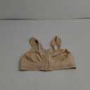 SHAPERX Womens Post-Surgery Front Closure Brassiere Sports Bra (Medium, Beige)