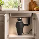 Garbage Disposal – 3/4 HP Continuous Feed Food Waste Disposer, Gray, Includes Air Switch & Accessories, Easy Install, Kitchen Trash Compactor