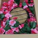 INQCMY Artificial Hanging Flowers Basket for Outdoors Spring Summer Decoration,Faux Silk Begonia in Planter Look Real UV Resistant for Outside Home Porch Patio Garden Balcony Yard DecorDeep Pink