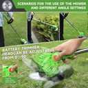 Weed Wacker-Electric weedwacker/Cordless String Trimmer/Edger Lawn Tool.It Comes with 2 Lithium Batteries and 4 Different Types of Blades.Electric Weed Wacker Suitable for Gardens and patios.