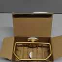 TAILI Sponge Holder for Kitchen Sink with Strong Suction Cup Removable, Rustproof Aluminum Sink Caddy for Sponge, Brush, Scrubber, Scraper -Gold