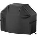 BBQ Grill Cover, Waterproof, Weather Resistant, Rip-Proof, Anti-UV, Fade Resistant, with Hook-and-Loop Straps, Gas Grill Cover for Most Grills, 55 inch, Black