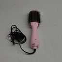 Hair Dryer Brush Blow Dryer in One Upgraded 4 in 1 Hair Dryer and Styler Volumizer with Negative Ion Anti-frizz Ceramic Titanium Barrel Hot Air Brush Hair Straightener Brush (Pink)