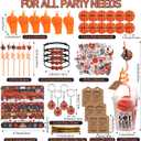 LiYiQ 158 Pcs Basketball Party Favors Basketball Party Supplies with Cup Straw Stress Ball Keychain Sticker Slaps Bracelets Whistle Thank You Tags for Basketball Birthday Decorations (Basketball)