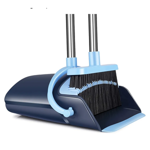 Broom and Dustpan Set for Home 2026 Indoor Outdoor Broom with Dustpan Combo Set Upright Dust Pans with Long Handle Angle Broom for Kids Garden Pet Hair Lobby Wood Floor Kitchen