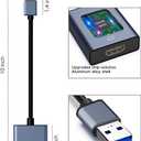 KLOMIER USB to HDMI Adapter - 3.0/2.0 Multi-Monitor Cable,Compatible with Windows 7/8/10/11 and MacOS for Multiple Monitors