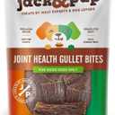 Jack&Pup Beef Gullet Bites (1 LB) Gullet Jerky for Small, Medium Dogs, Single Ingredient Beef Esophagus Dog Treats for Puppies (EXP 04/17/26)