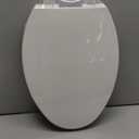 Elongated Toilet Seat, Soft-Slow Close, Oval(Oblong) Toilet Seat For Elongated Toilets, Quiet-Close Lid And Seat, Easy To Install And Clean, Never Loosen, White(18.5")