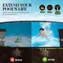 18-Foot Pool Liner Pad for Above Ground Pools, Round Under Pool Mat Prevents Puncture, Weed Barrier, Extend Liner Life, Black