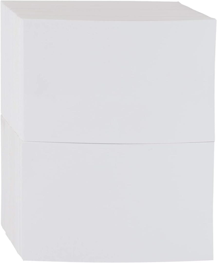 Amazon Basics Blank Index Cards for Studying and Note Taking, White, 4" x 6", 1000 Count (Pack of 2)