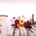 Watercolor Decorative Window Film Floral, Reusable No Adhesive Fall Window Film Cling Privacy for Glass Window Door, Warm Pumpkins 16.93"X39.37"