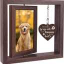 Dog Memorial Gifts for Loss of Dog,Rotating Wooden Picture Frame for 4x6 Photo,Loss Sympathy Gift,Cat Pet Bereavement Remembrance Picture Frame